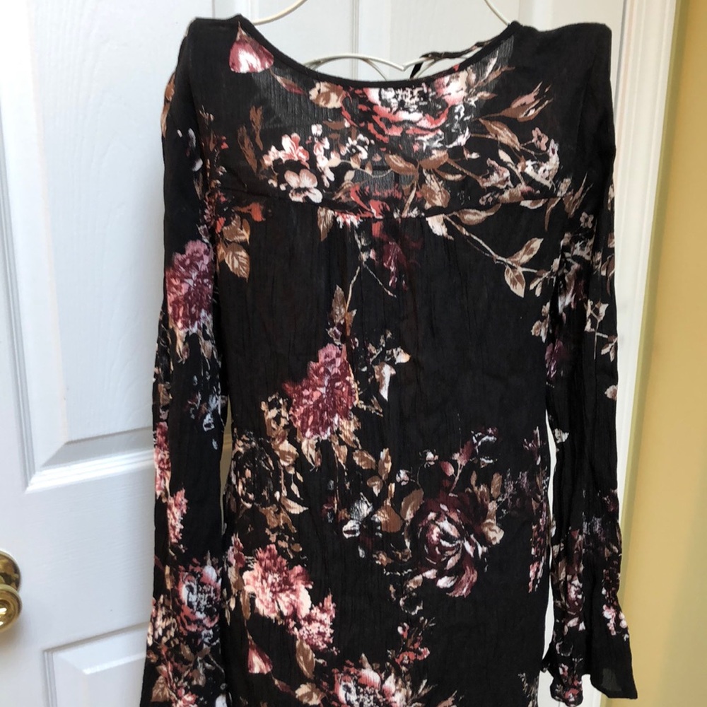 Gypsies and Moondust women’s black floral dress